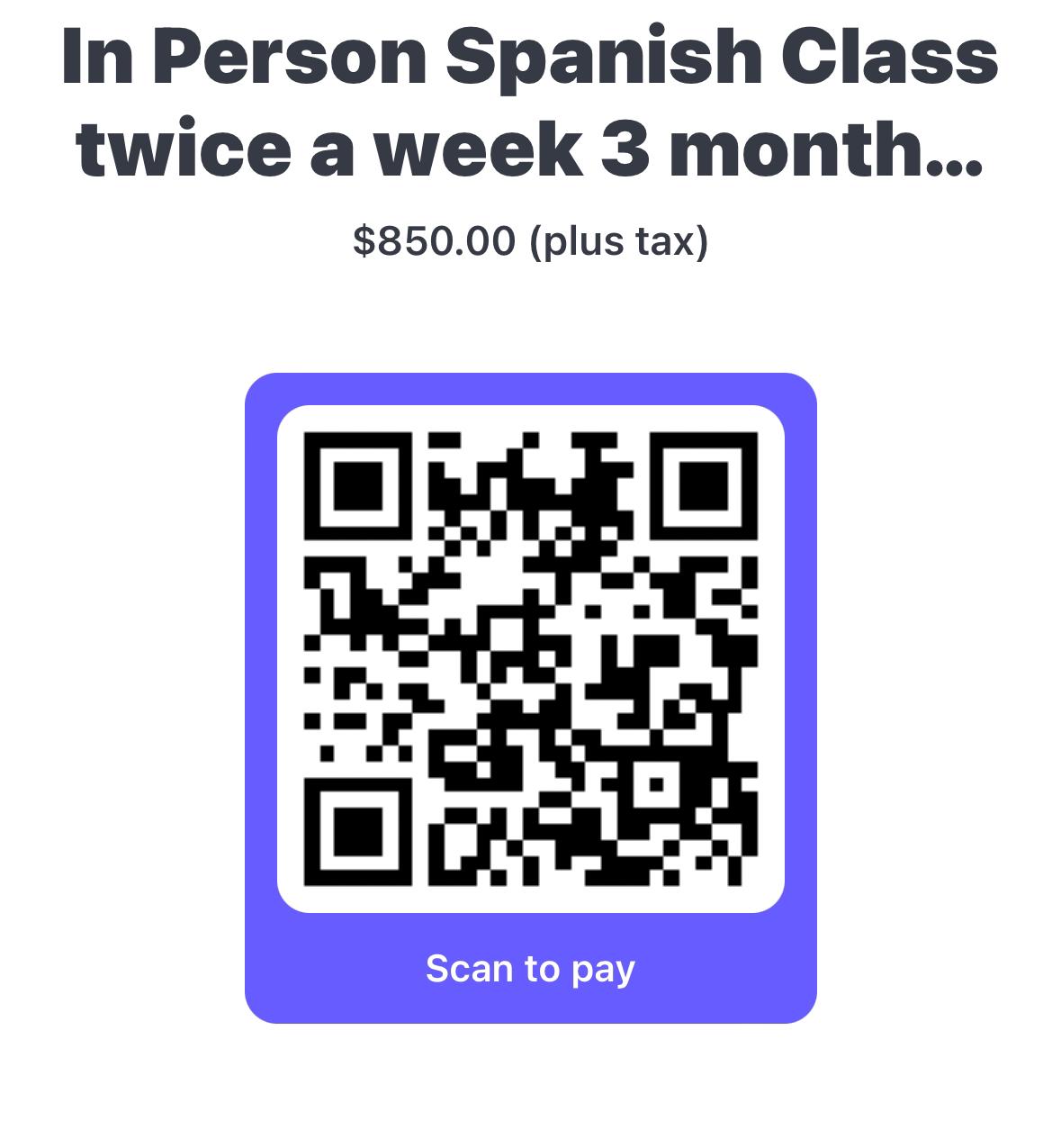 Flexible payment options for language classes